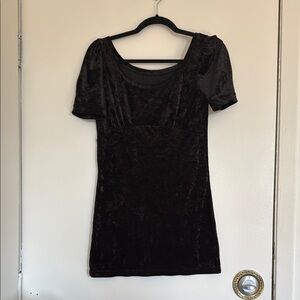 Vintage Black Velvet Dress
